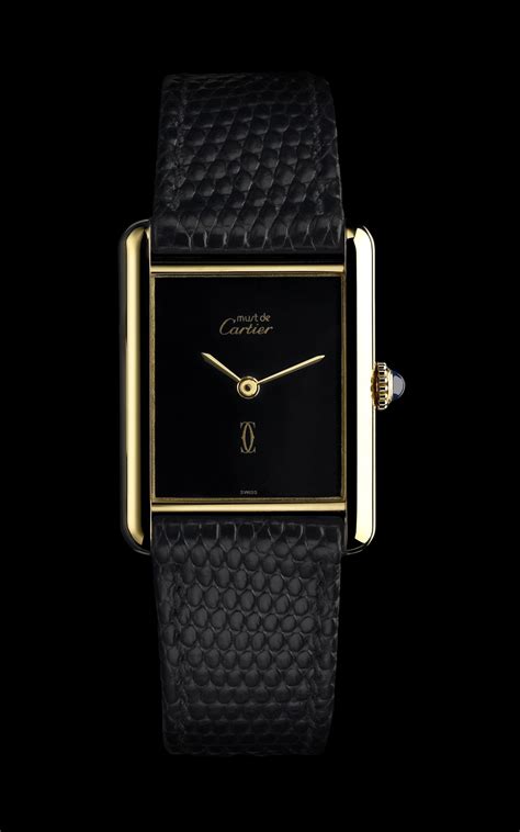 tank cartier noir|must de cartier tank vintage.